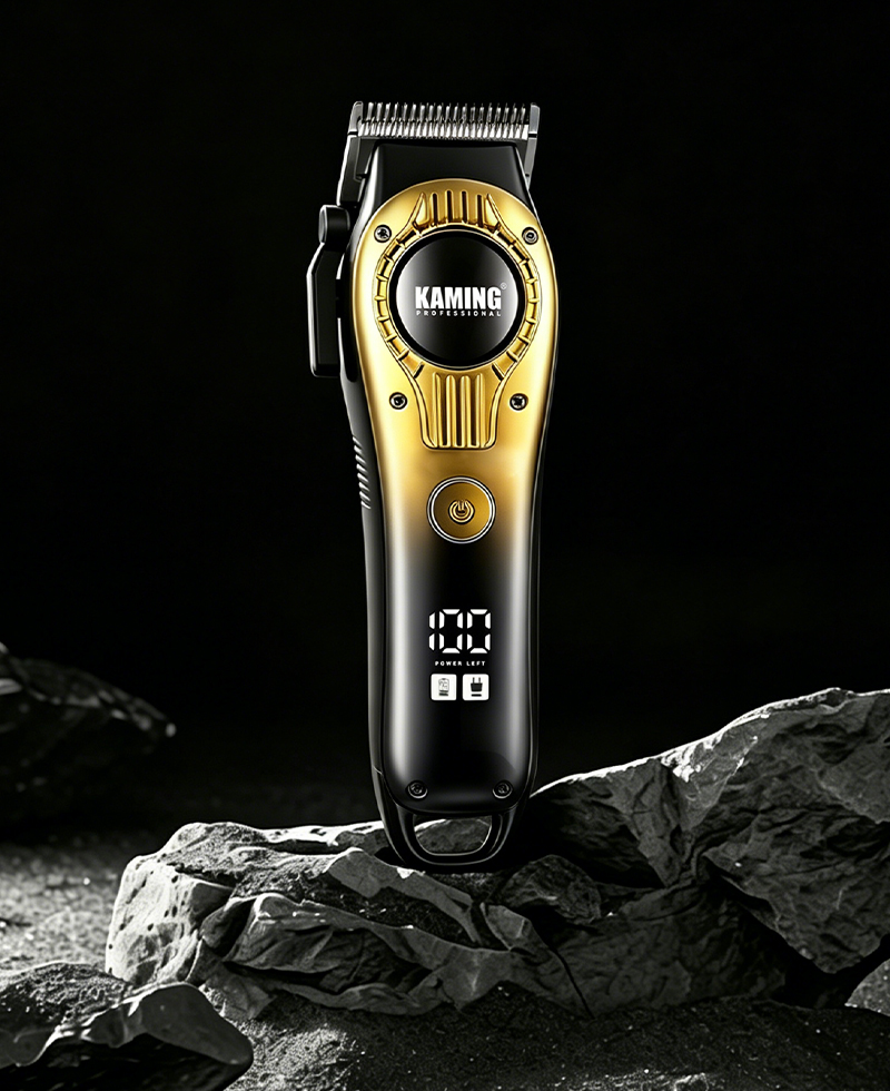 Kaming 1708 Quiet Electric Hair Clipper, Propesyonal na Fade Clipper para sa Paggamit ng Salon na may Digital Display