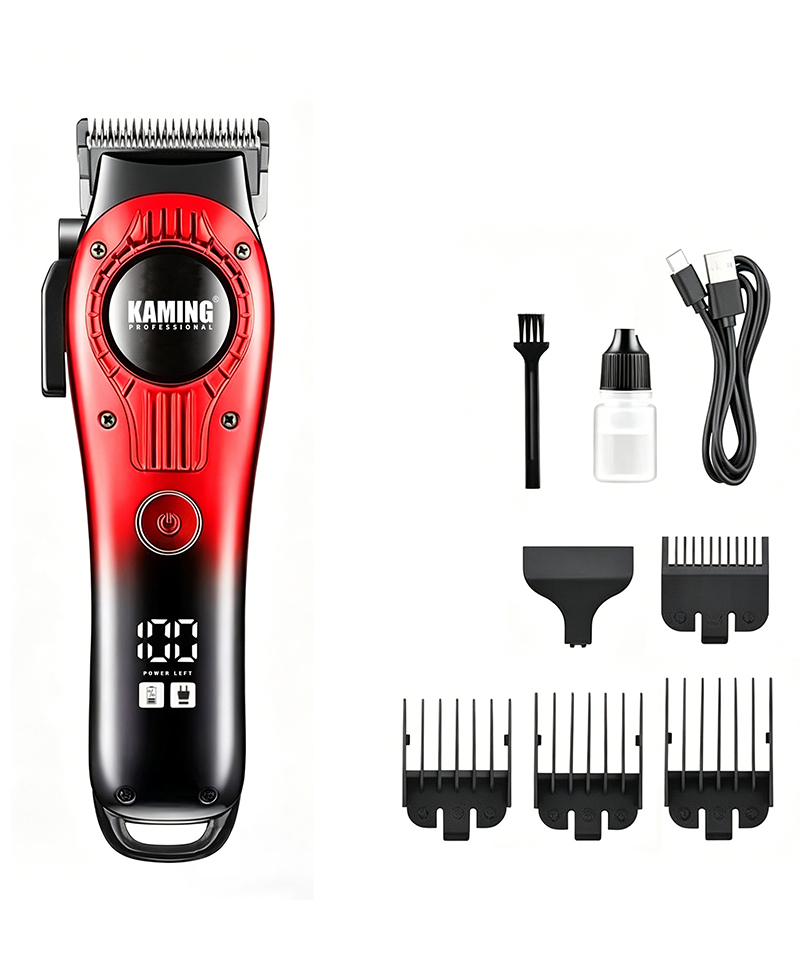 Kaming 1708 Quiet Electric Hair Clipper, Propesyonal na Fade Clipper para sa Paggamit ng Salon na may Digital Display