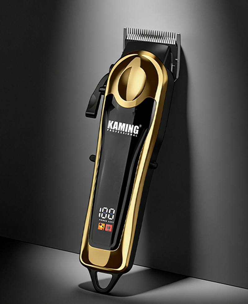 Kaming Professional Adjustable LCD Display Fade Hair Clipper para sa mga Salon