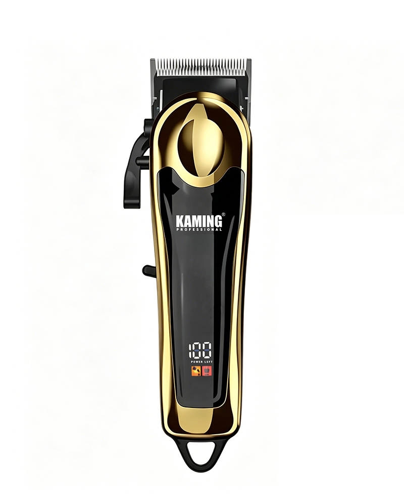Kaming Professional Adjustable LCD Display Fade Hair Clipper para sa mga Salon
