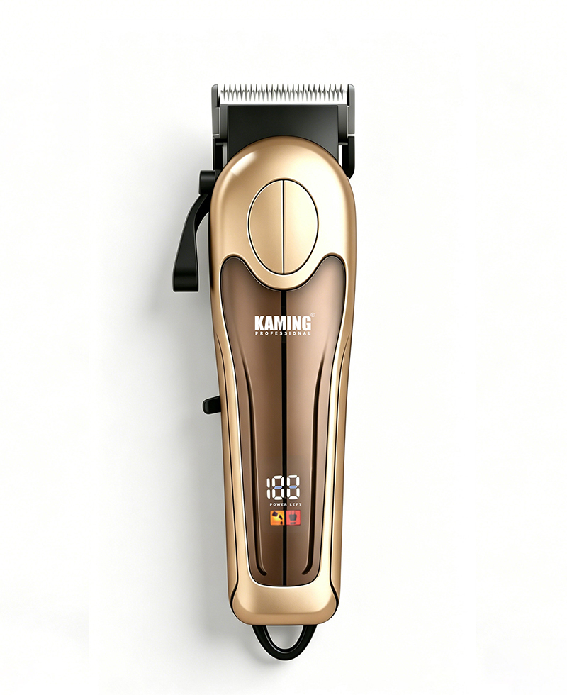 Kaming Professional Adjustable LCD Display Fade Hair Clipper para sa mga Salon