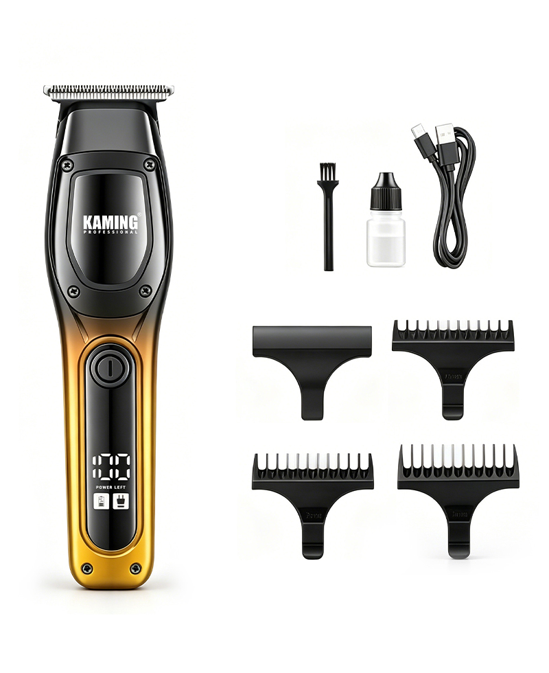 Kaming1711 Bagong Electric Hair Clipper para sa Mga Lalaki Zero Gap Digital Display 7000 RPM Detalye Trimmer Cross Border Trade