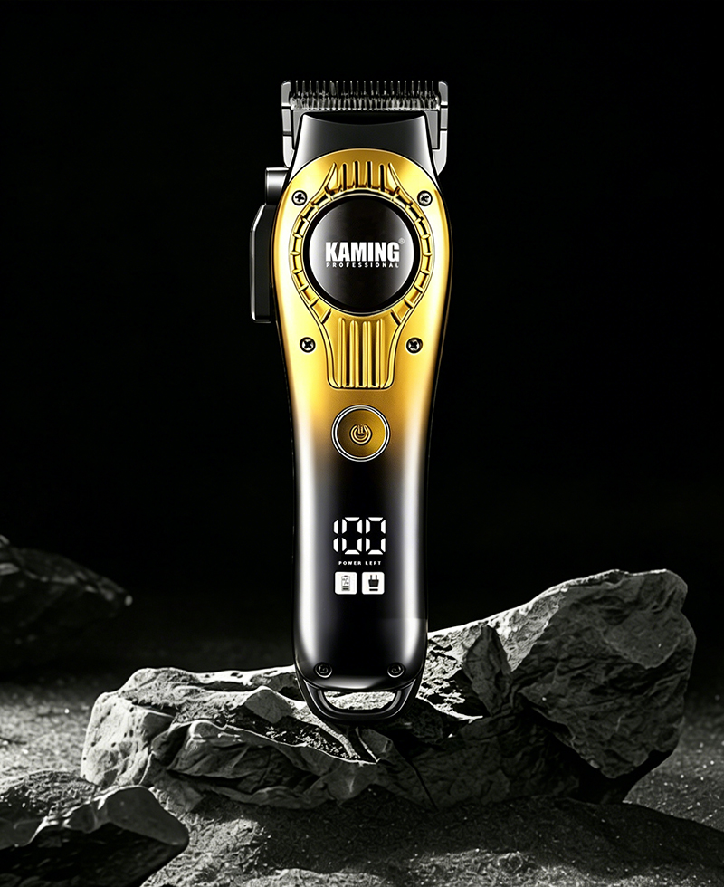 Kaming 1708 Quiet Electric Hair Clipper, Propesyonal na Fade Clipper para sa Paggamit ng Salon na may Digital Display