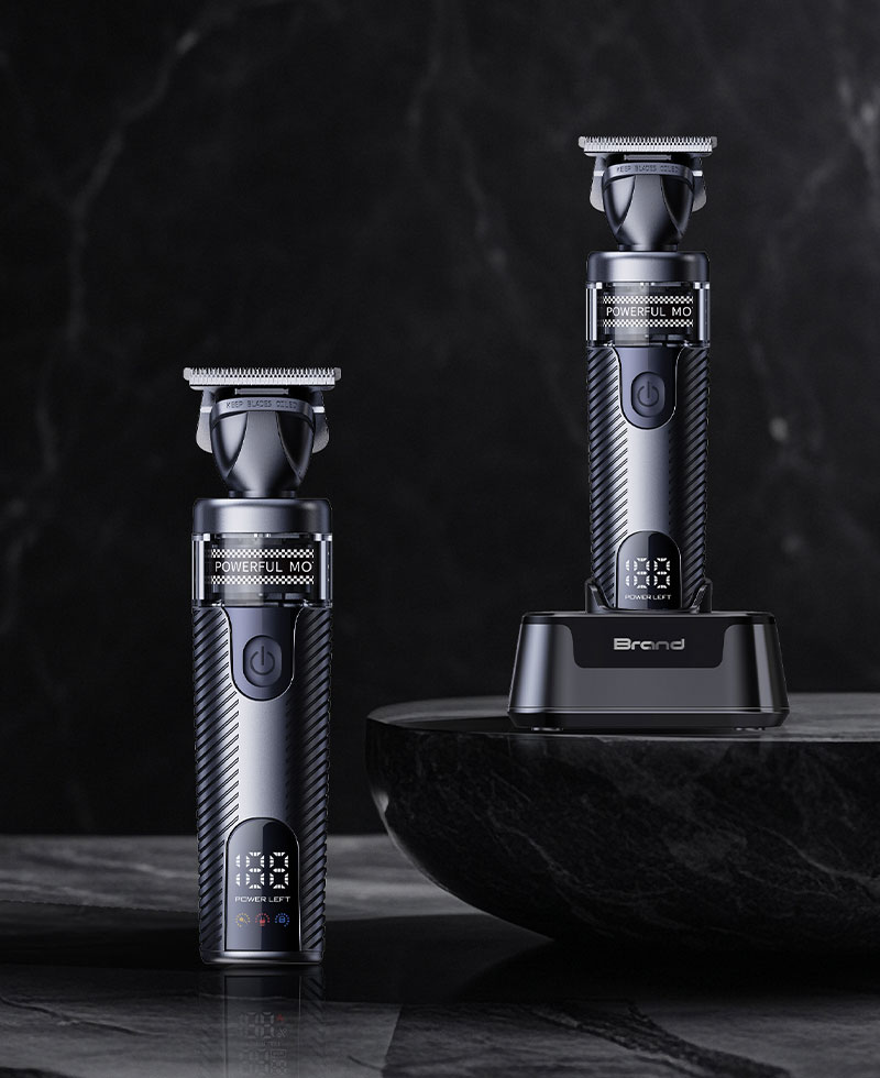 Kaming 320 Professional-Grade Hair Clipper na may Brushless Outrunner Motor, Salon-Specific, Vintage Metal Design